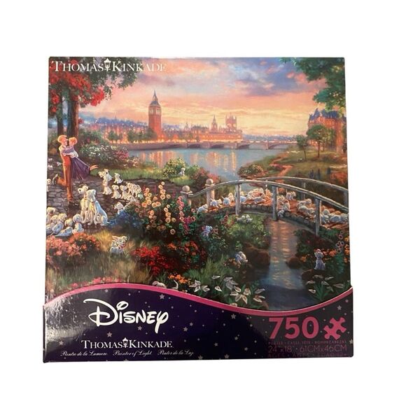 Disney Thomas Kinkade 101 Dalmatians 750 Piece Retro Jigsaw Puzzle - Picture 1 of 4